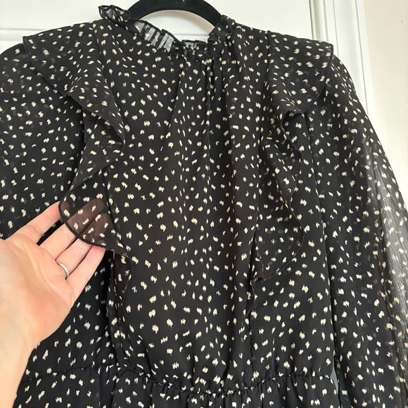 Zara Mock Neck Confetti Dress - Picture 3 of 10